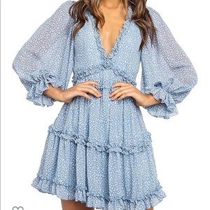 Boho blue dress
